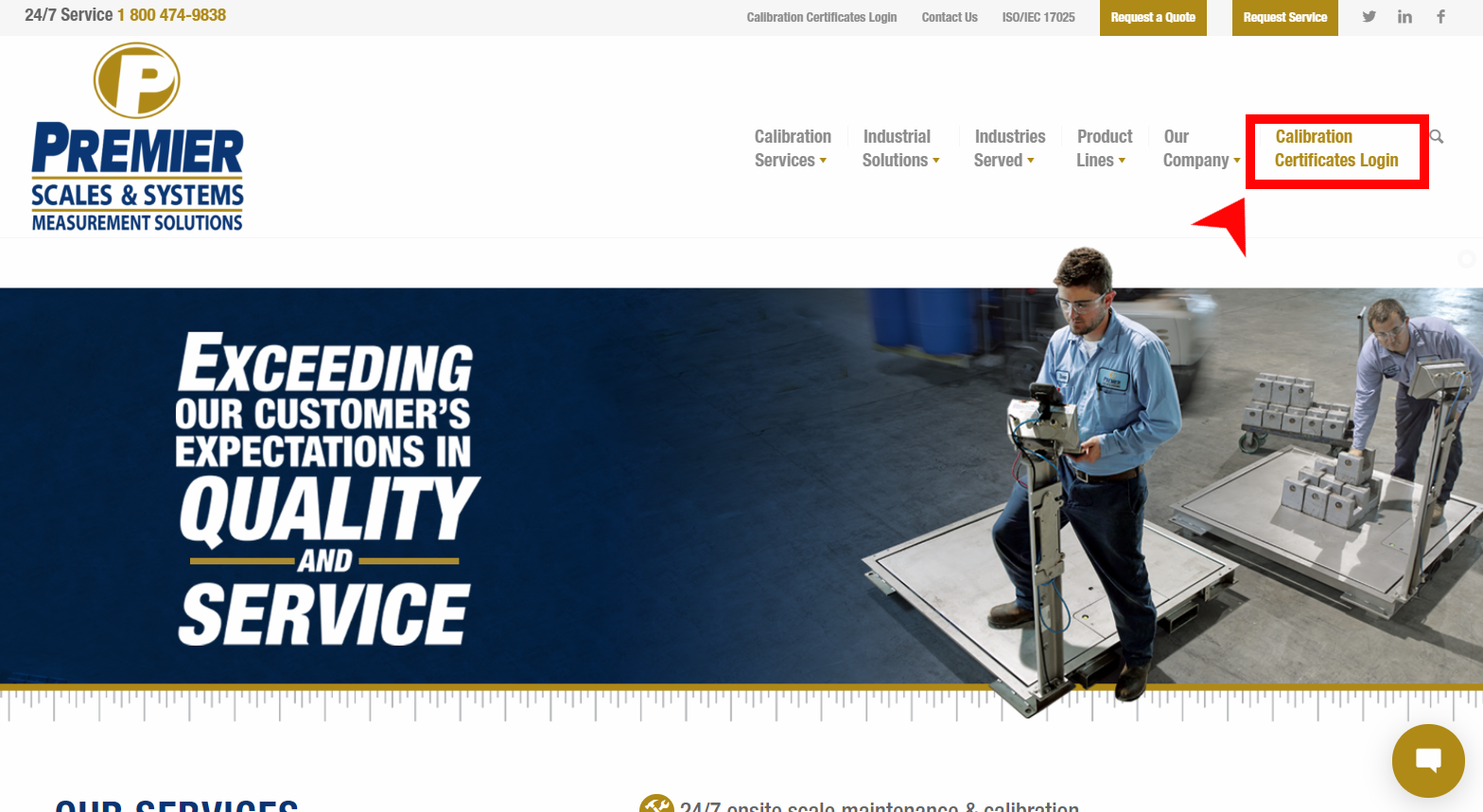Accessing Your Calibration Certificates Online Premier Scales & Systems