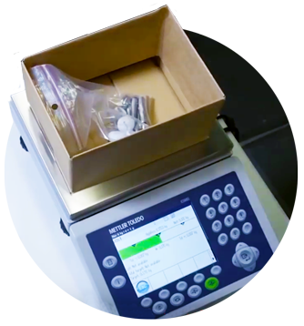 ICS Scale Checking Package displaying efficiency in parts weighing 