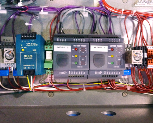 Batch and Fill PLC Control Panel Inside